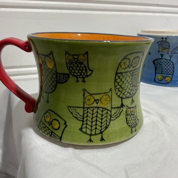 Pier 1 multi coloured owl stackable mugs set of 4 - Picture 9 of 10